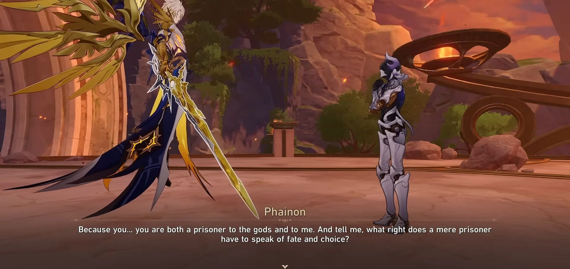 Phainon confronts Lygus in Honkai Star Rail (Image via HoYoverse)